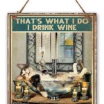 Wall Hanger Metal I Drink Wine 30x40cm