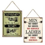 Wall Hanger 30x40cm Metal Men/Ladies Mix/2