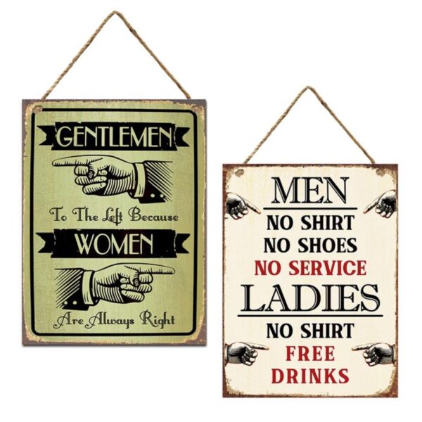 Wall Hanger 30x40cm Metal Men/Ladies Mix/2