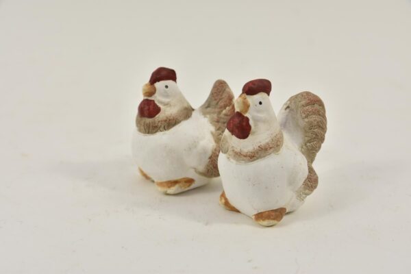 Kip en haan Barney keramiek 6cm