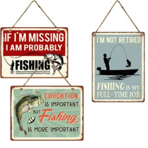 Wall Hanger Metal Fishing Mix/3 30x40cm