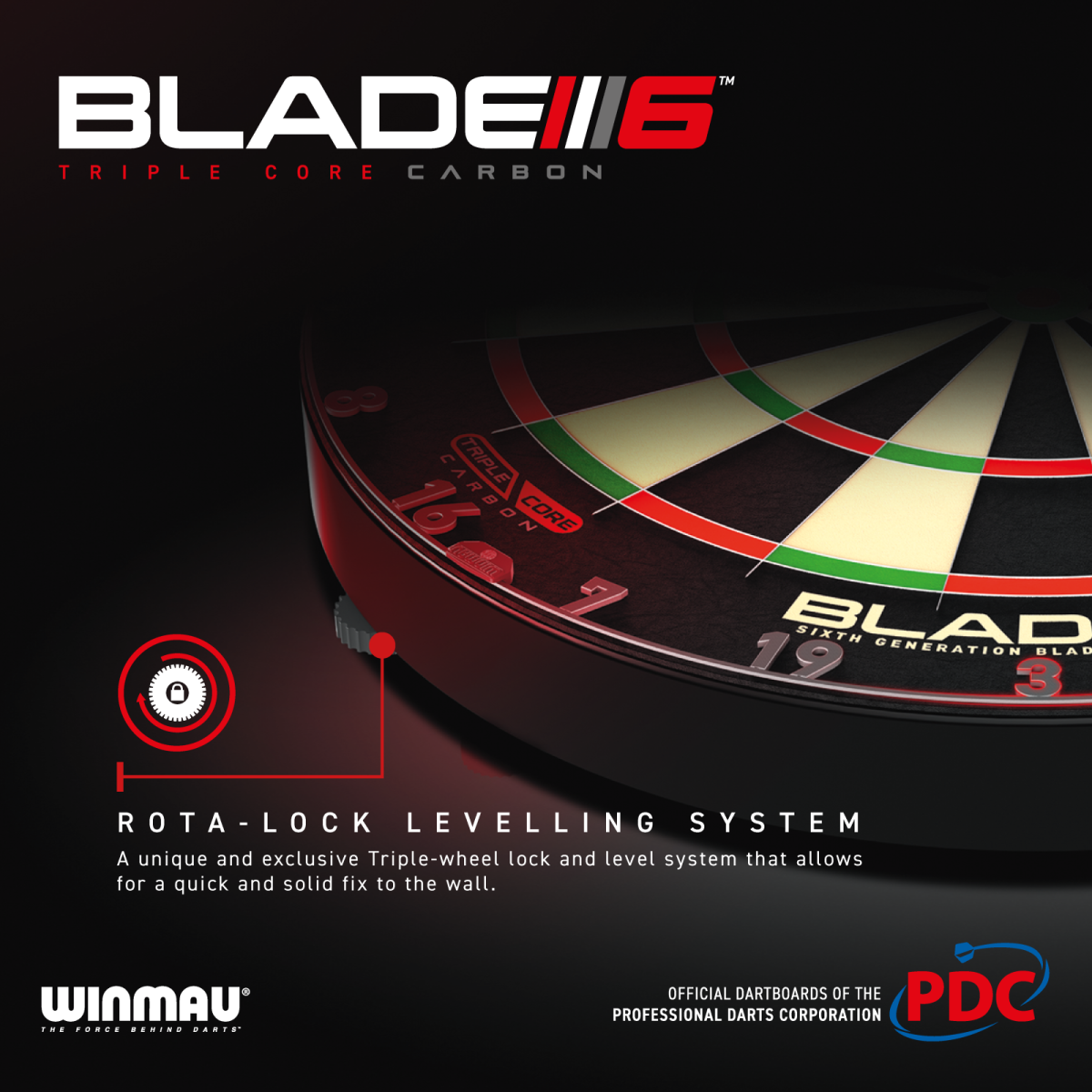 Winmau Blade 6 triple core dartbord