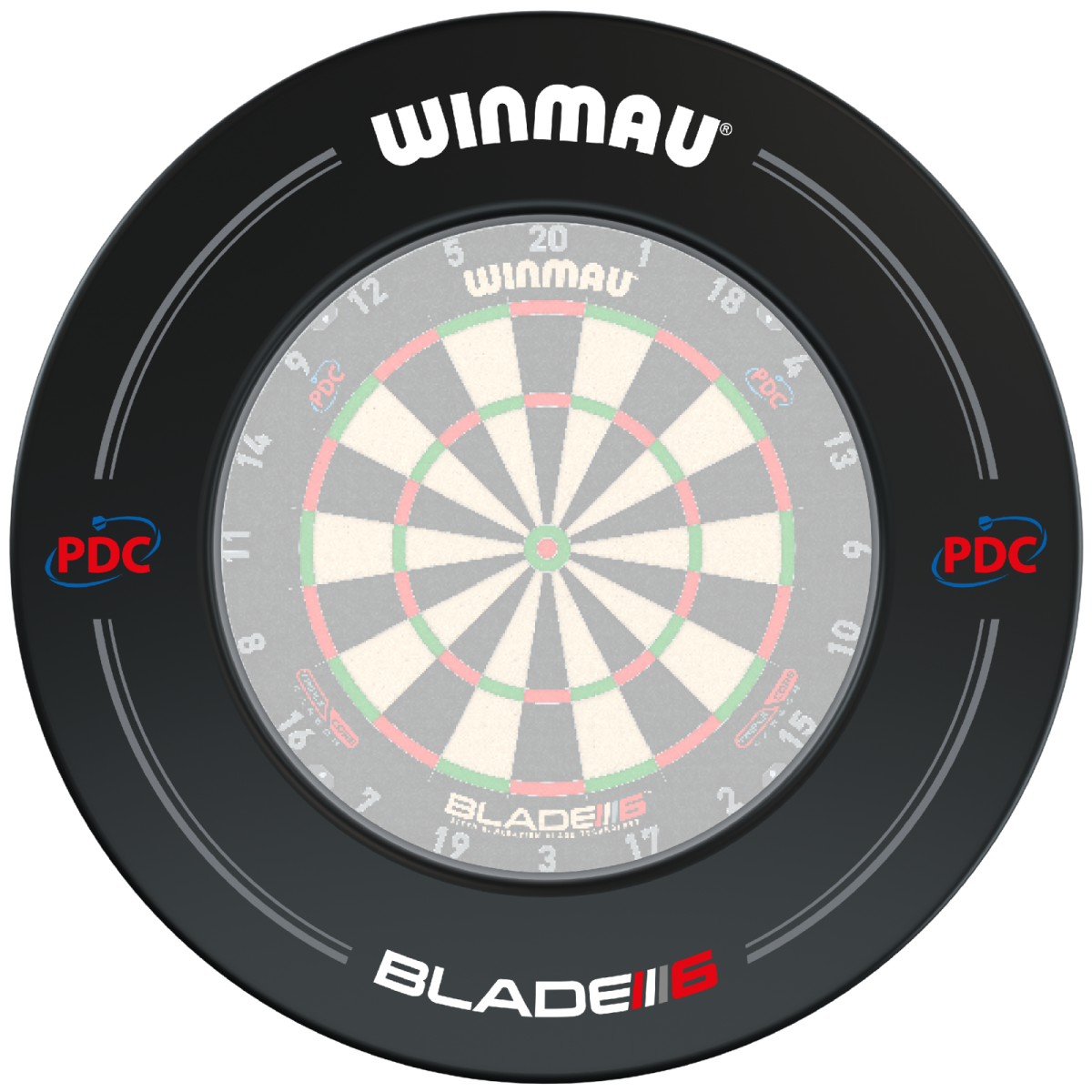 Winmau Dartboard Surround Printed Zwart