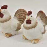 Kip en haan Barney keramiek 19x13x19 cm prijs per stuk