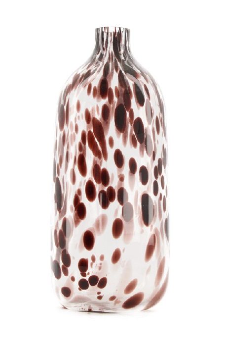 Vase glass ''Turtle'' Ø13.5x29cm Brown