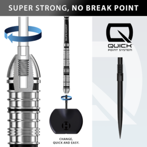 Harrows Supergrip Tapered 90% Tungsten Quick Point