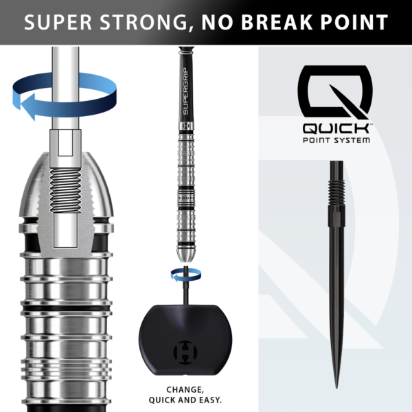 Harrows Supergrip Tapered 90% Tungsten Quick Point