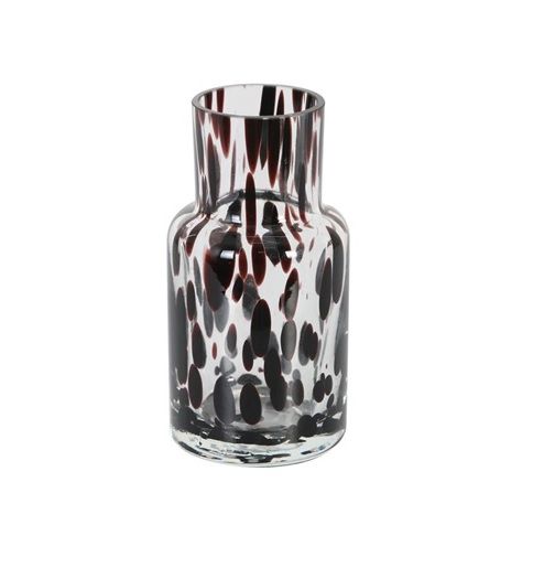 Vase glass ''Turtle'' Ø7x13.5cm Brown