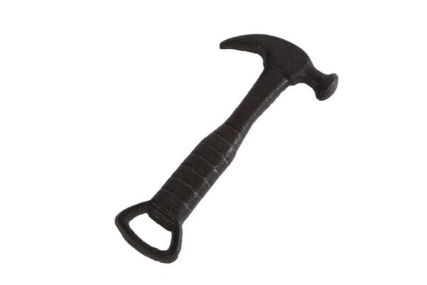 Bieropener "Hamer" roest gietijzer 17,5x8,5x1,2cm