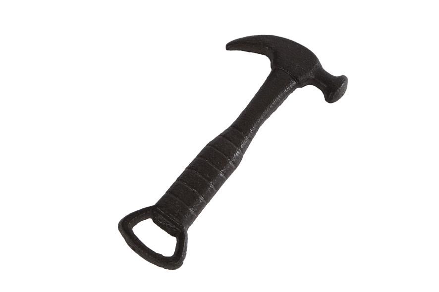 Bieropener "Hamer" roest gietijzer 17,5x8,5x1,2cm