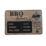 Fles Opener BBQ Timer MDF Met Magneet 30x4x20 cm