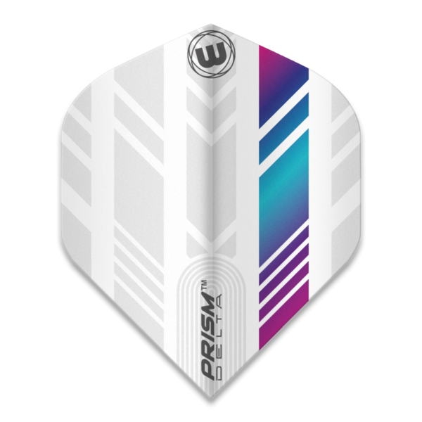 Winmau Prism Delta Wit & Regenboog Standaard Flight