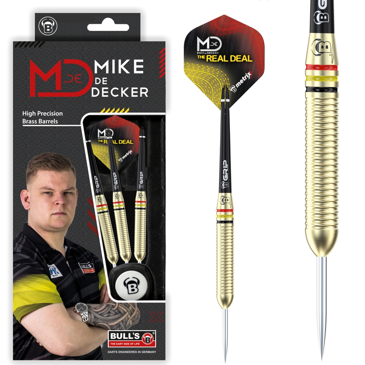 Bull's Mike de Decker Player Brass Steel Dart | 20 Gr