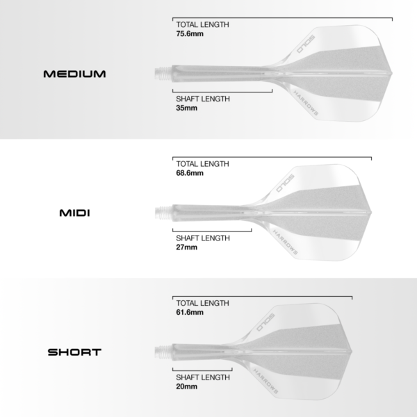 Harrows Solo geïntegreerde Flights en Shaft No.6 Clear