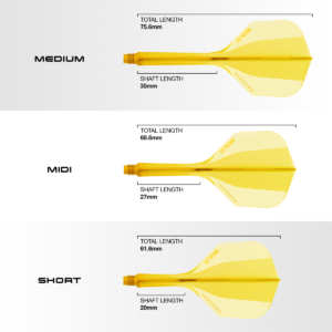 Harrows Solo geïntegreerde Flights en Shaft No.6 Yellow