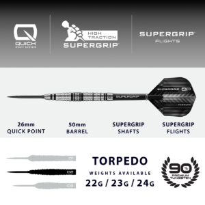 Harrows Supergrip QP Torpedo 90% tungsten