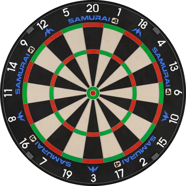 Mission Samurai 4 Dartboard - Professional Knife Wire White Spider