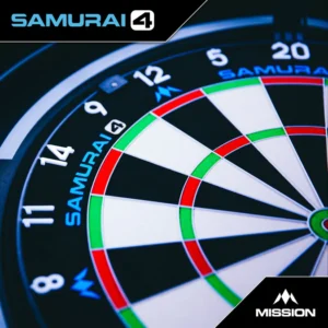Mission Samurai 4 Dartboard - Professional Knife Wire White Spider