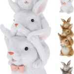 Konijn 3 op elkaar Horen Zien Zwijgen Hoogt 13cm Polyester Prijs per Stuk