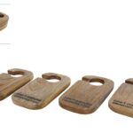 Onderzetter "Drinking Time" naturel set/4 mango 16x8,5x0,8cm