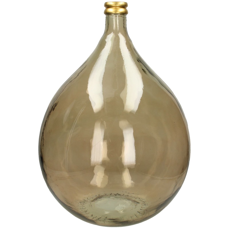 Vase Recycled Glass Brown 40x40x56cm