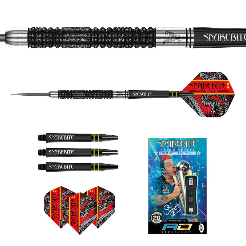 Red Dragon Peter Wright Double World Champion Black 90% tungsten