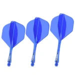 Winmau Fusion No2 geïntegreerde Flights en Shaft Blauw