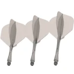 Winmau Fusion No2 geïntegreerde Flights en Shaft Donker Grijs Smoke