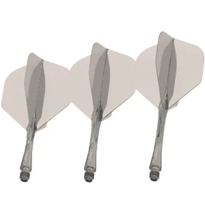 Winmau Fusion No2 geïntegreerde Flights en Shaft Donker Grijs Smoke
