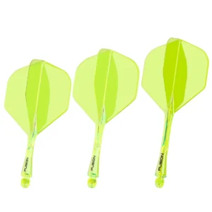 Winmau Fusion No2 geïntegreerde Flights en Shaft Geel