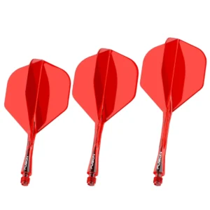 Winmau Fusion No2 geïntegreerde Flights en Shaft Rood