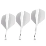 Winmau Fusion No2 geïntegreerde Flights en Shaft Wit