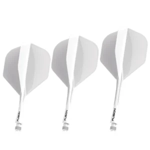 Winmau Fusion No2 geïntegreerde Flights en Shaft Wit