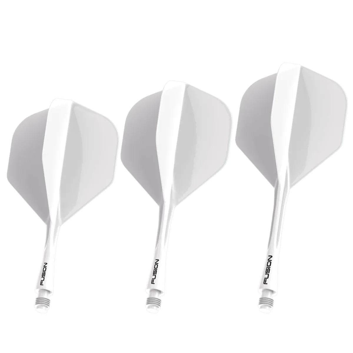 Winmau Fusion No2 geïntegreerde Flights en Shaft Wit