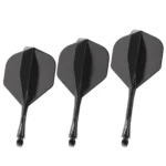 Winmau Fusion No2 geïntegreerde Flights en Shaft Zwart