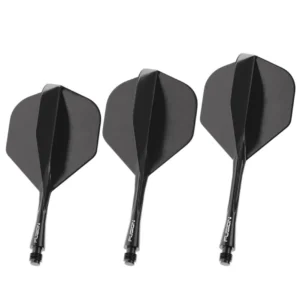 Winmau Fusion No2 geïntegreerde Flights en Shaft Zwart