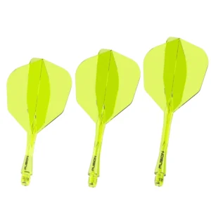 Winmau Fusion No6 geïntegreerde Flights en Shaft Geel