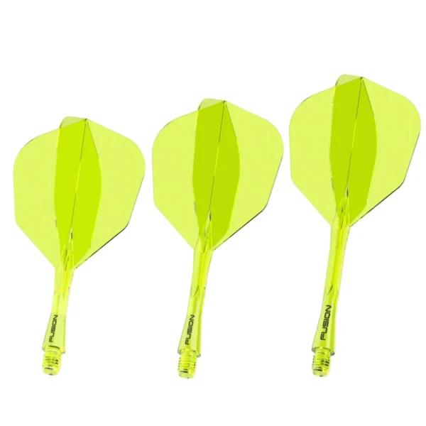 Winmau Fusion No6 geïntegreerde Flights en Shaft Geel