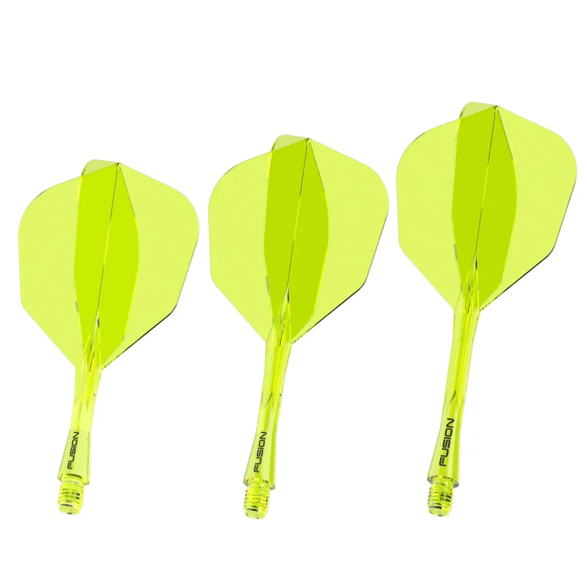 Winmau Fusion No6 geïntegreerde Flights en Shaft Geel