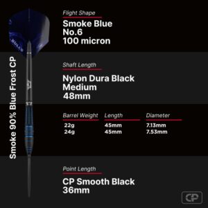 Bull's Smoke Blue Frost CP Steeltip 90% Tungsten