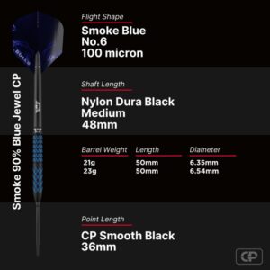 Bull's Smoke Blue Jewel CP Steeltip 90% Tungsten